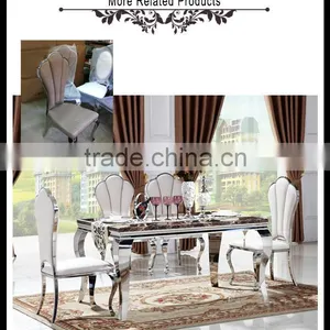 Modern High Class Dining Room Stainless Steel Chair thumbnail-6