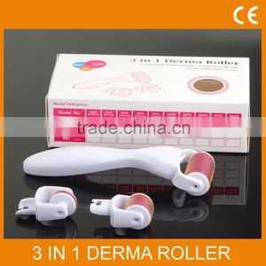 Anti Cellulite Micro Needle Therapy Stainless Derma Roller Kits 3 in 1 Derma Roller 600/180/1200 Pins thumbnail-5