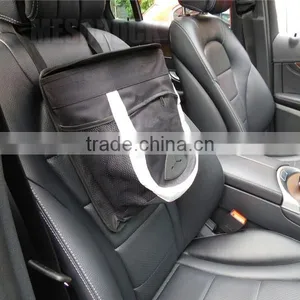 Car Garbage Can With Removable Liner Auto Trash Bag Car Storage Bag thumbnail-2