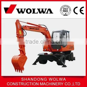 Chinese Factory Sell 4WD 8ton Hydraulic Wheel Excavator thumbnail-1