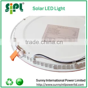 Green Energy Solar Panel With Battery Powered Radar Sensor Light Flat Led Panel Recessed Light thumbnail-4