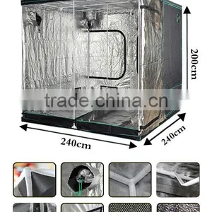 240x240x200cm Hydroponic Greenhouse Mylar Large Grow Tent thumbnail-1