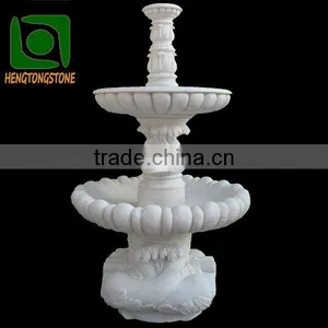 Life Size White Marble Tier Fountain thumbnail-1