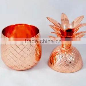 100% Pure Copper Pineapple Mugs thumbnail-1