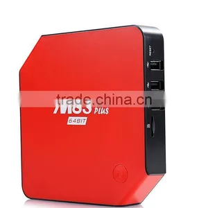 Latest Android tv Box M8S PLUS 64 BIT in Red Color/black Amlogic S905 Android 5.1 2g/16g thumbnail-5