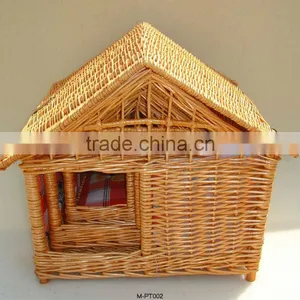 Exquisite and Durable Wicker Pet Cage , Wicker Cat Carrier thumbnail-2