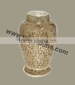 Fancy Home Use Round Urn | Wholesale Solid Urns | Cremation Urn Flower Arrangements thumbnail-1