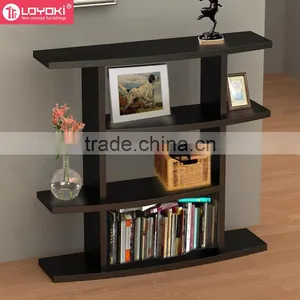 New Design Modern 4 Tier Wave Bookshelf MDF Wood Hall Console Table thumbnail-1
