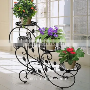 Classic Plant Stand Shelf Holds Garden 3 Tier Iron Flower Pot Stand thumbnail-1