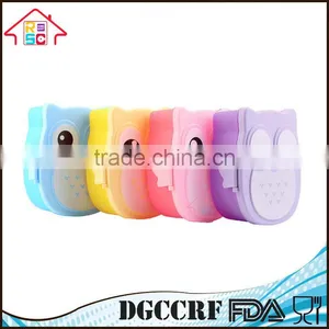 NBRSC Wholesale Portable Kids Cute Owl Lunch Box Food Storage Container Plastic Bento Box With Spoon thumbnail-5