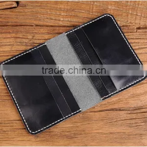Bifold Cowhide Leather Men Credit Card Holder With Multiple Card Slots thumbnail-5