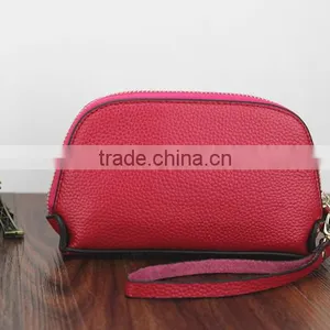 First Genuine Leather Bow Leather Purse Makeup Cosmetic Bag Shell thumbnail-6