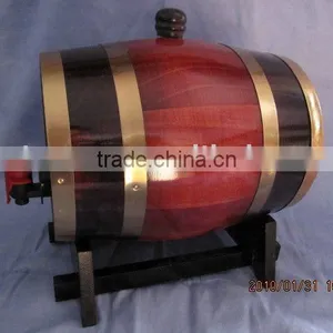 Smooth to the Touch Brandy Oak Wooden Barrel Planter thumbnail-1