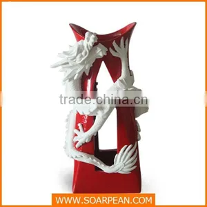 Office Decorative Fiberglass Chinese Rragon Flower Pot thumbnail-5
