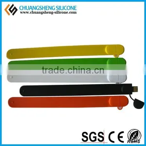 2015Colorful Christmas Gift Silicone Slap Usb Bracelet thumbnail-4