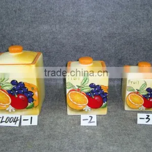 Ceramic Colorful Kitchen Canister Set thumbnail-1