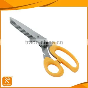 9.5" Inches Kitchen Use Stainless Steel Blade 7 Layer Herb Scissors thumbnail-1