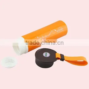 380ml BAP Free Hight Quality Plastic Double Wall Water Bottle With Flat Lid thumbnail-2