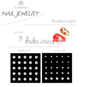 Bling Glitter 3D Pearl Charm Cute Tips Nail Stickers thumbnail-5