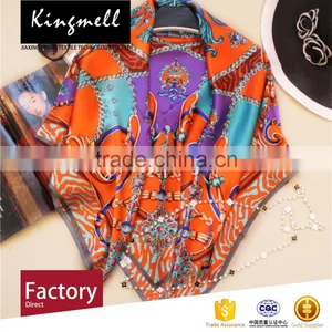 Custom Made Elegant Satin Silk Scarf With 100%silk thumbnail-1