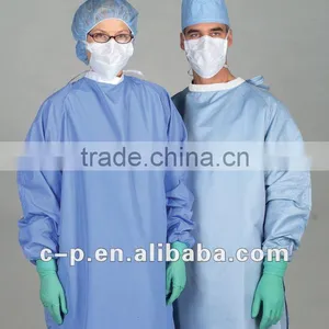 Disposable Non-woven Surgical Gown,blue,PE,PP,SMS thumbnail-1