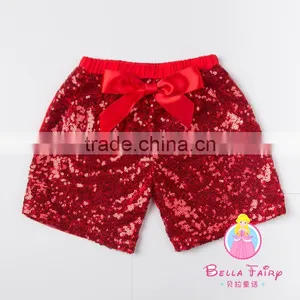 2016 New Colors Boutique Wholesale Little Baby Girls Shiny Sequin Tight Shorts Casual Clothes Short Bow Girls Leggings Pants thumbnail-5