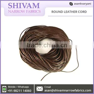 Manufacturer Supplying Various Sizes Round Leather Cord at Affordable Price thumbnail-3