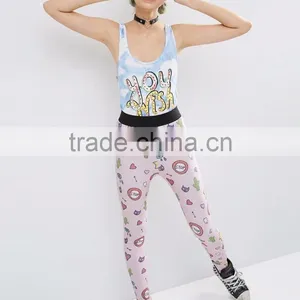 MGOO Women Bodysuit With Custom Print Full Print Sexy One Piece Playsuit Low Back Underwear thumbnail-5