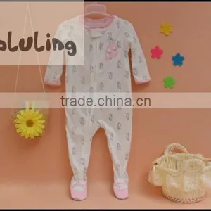 Wholesale New Unisex 100% Cotton Baby Footed Pajamas One Piece Pajamas thumbnail-6