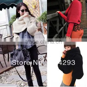 Unisex Winter Warmer Knitting Wool Long Soft Scarf Shawl Scarves As Sleeve Wrap 3 Colors 9087 thumbnail-1