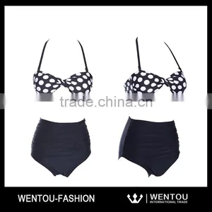 Hot Selling Vintage High Waist Bikini thumbnail-3