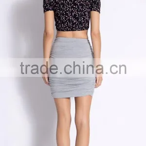 New Style Cute Floral Print off Shoulder Women Fashion Top thumbnail-4