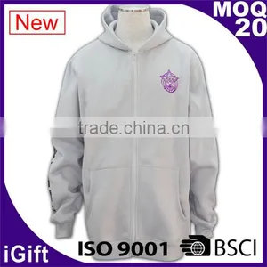 High Quality Lighter Zipper up Dri Fit Breathable Removable Hood Hoodies thumbnail-6