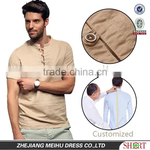 2016 Comfortable Style Custom Men Linen Shirt thumbnail-1