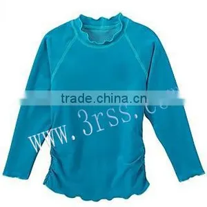 Kid's Long Sleeve Rash t Shirt Blue for Girl thumbnail-1