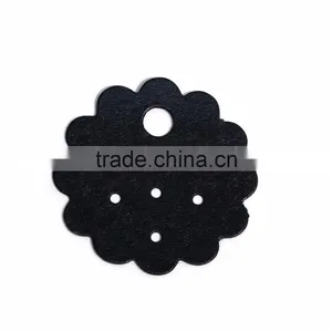 Paper Jewelry Display Card Flower Black 4.3cm(1 6/8") x 4.3cm(1 6/8"), 1 Piece thumbnail-1
