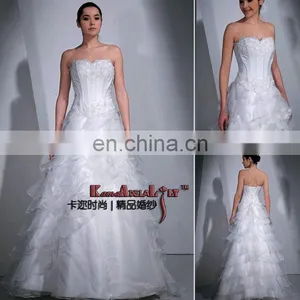EB294A Gorgeous Sweetheart Ball Gown Classic Wedding Dress Multi Layer Wedding Gown thumbnail-1