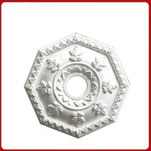Polyurethane Resin Plaster Ceiling Medallion LED Lamp Decoration Exterior Cornice thumbnail-1