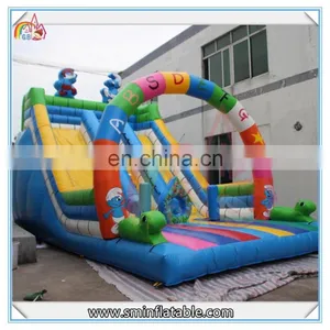Factory Price Giant Inflatable Water Slide,inflatable Smurfs Slide,inflatable Cartoon Slide for Kids thumbnail-2