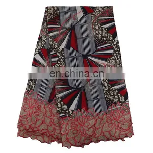 For Nigerian Cotton Lace Trim Super Wax Hollandais Lace Fabric Wax Print Fabric African L170727002 thumbnail-3