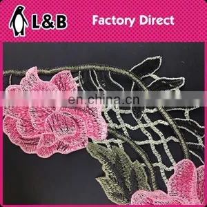 B-014 Bridal Front Piece Collars Sewing on Neckline Lace Applique for Garment Lace Applique Embroidery Designs thumbnail-3
