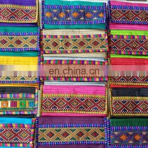 Ethnic Traditional Gujarati Kutch Embroidery Clutch,,Indian Banjara Vintage Tribal Contemporary Clutch,,Colorful Lady Clutch Bag thumbnail-1