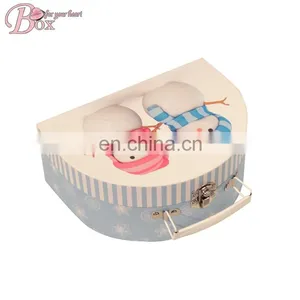 Chidren Cardboard Snowman Pattern Cute Paper Suitcase thumbnail-2