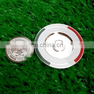 New 40mm 2 Sided Custom Embossed Metal Magnetic Golf Poker Chip Ball Marker thumbnail-3