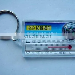 Thermometer Compass Plastic Key Chain thumbnail-1