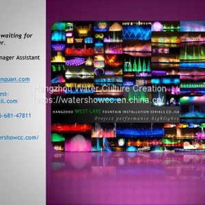 Dancing Fountain Music Fountain Light Show in the Amusement Park thumbnail-4