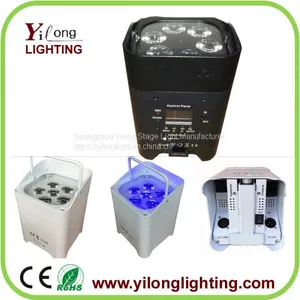 6X18W RGBWAUV Battery Powered Led Lighting,6in1 Flat Led Par,led Par Light,wedding dj Light,battery Recharged Par thumbnail-1