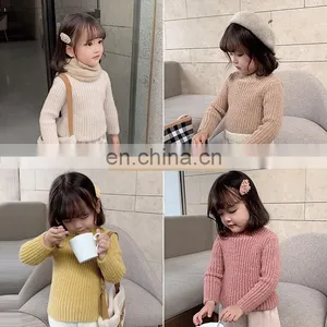 4780/Hot Sell Korea Style Warm All-match Girl Stripe Sweater Newest Winter Fashion Kids Top thumbnail-6