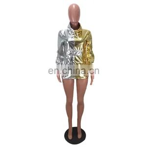Fashion Women Jacket Autumn Long Sleeve Coat Female Patchwork Casual Cool Outerwears thumbnail-4