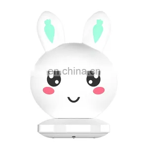 Lovely Cute Mini LED Kids Rabbit Shaped Night Desk Lamp Remote Control Led Touch Night Table Lights for Decoration thumbnail-3